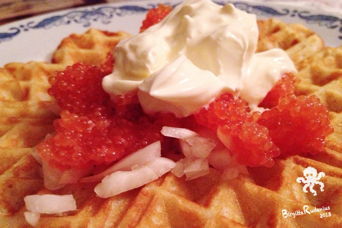 Caviar waffle