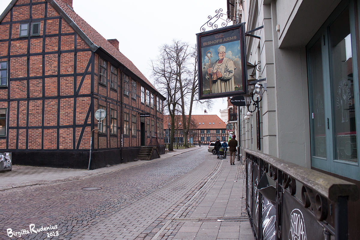 Half timbered brick house